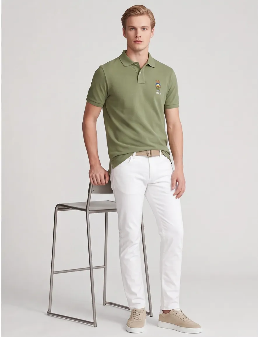 Polo Ralph Lauren polo groen katoen pique bear