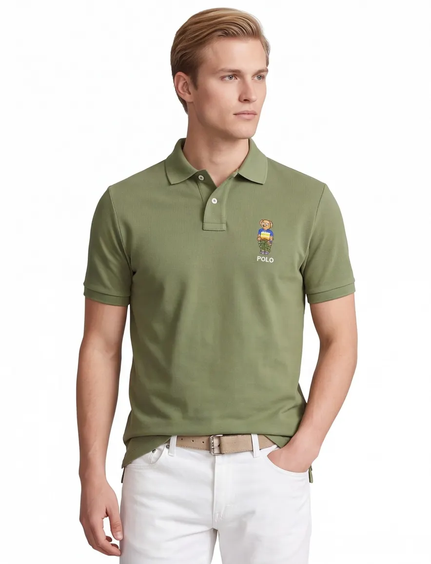 Polo Ralph Lauren polo groen katoen pique bear