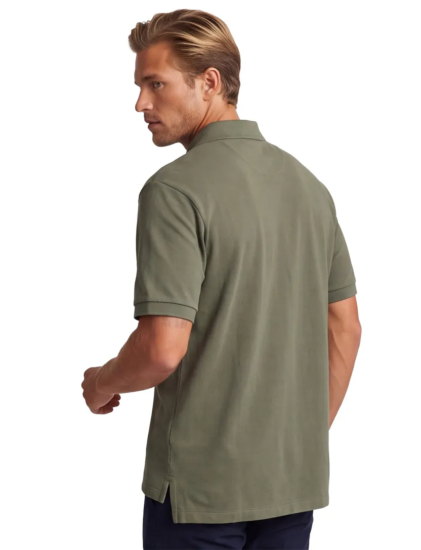 Poloshirt Polo Ralph Lauren olijfgroen v-hals