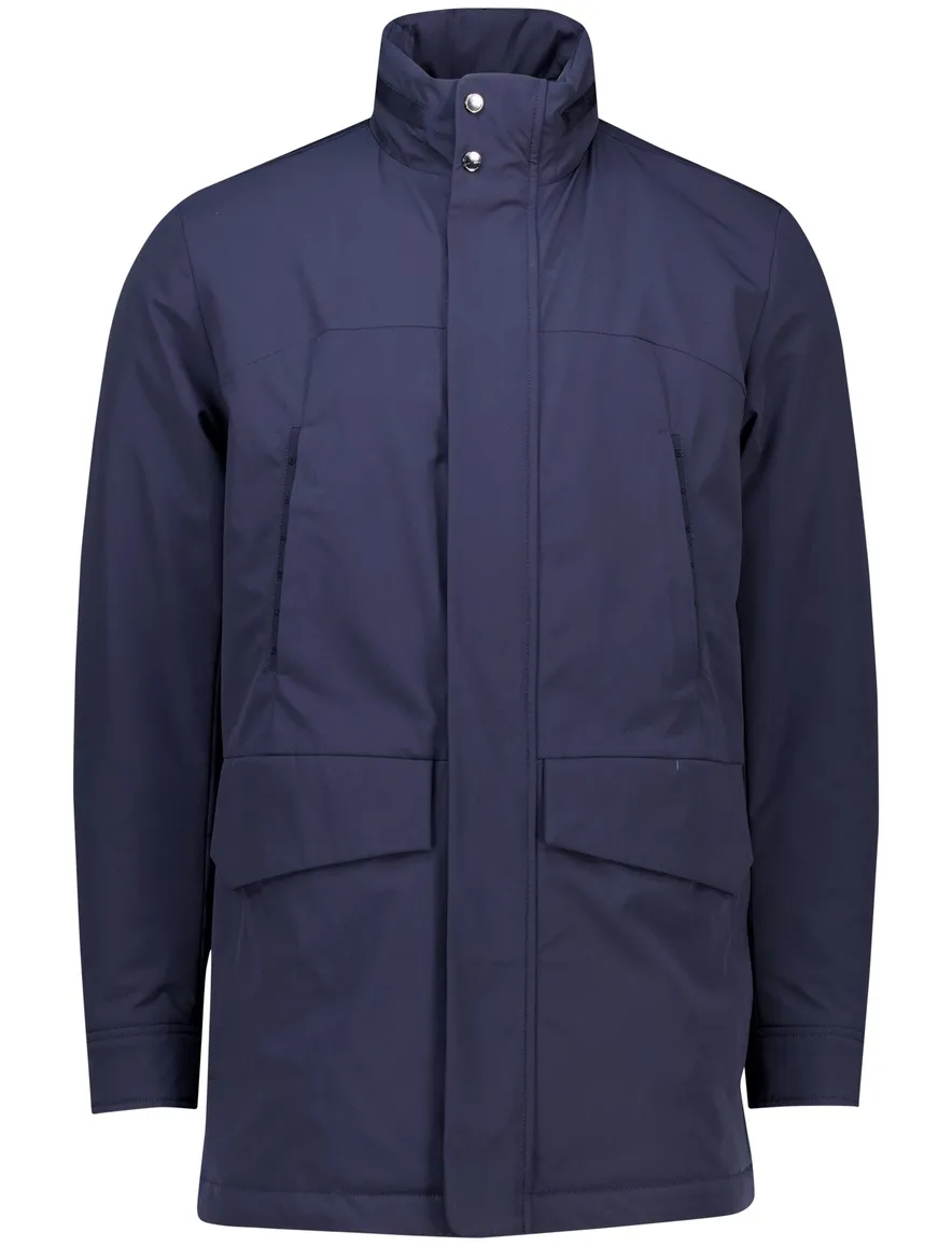 Paul & Shark winterjas donkerblauw effen waterdicht wijde fit