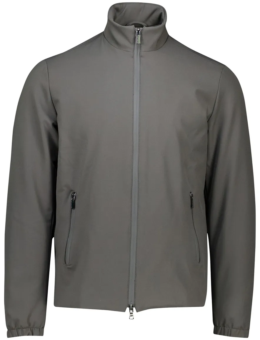 Paul & Shark softshell jas donkergrijs effen wijde fit