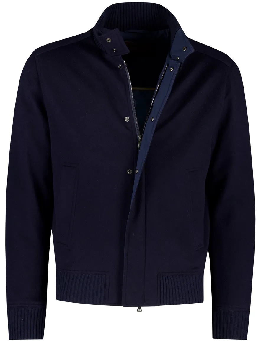 Paul & Shark winterjas Typhoon 20000 donkerblauw kasjmier