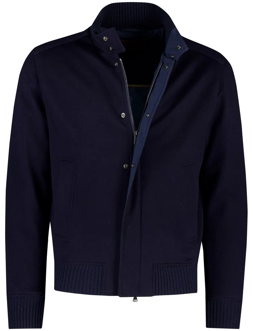 Paul & Shark winterjas Typhoon 20000 donkerblauw kasjmier