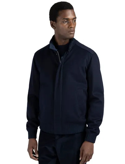 Paul & Shark Paul & Shark winterjas Typhoon 20000 donkerblauw kasjmier