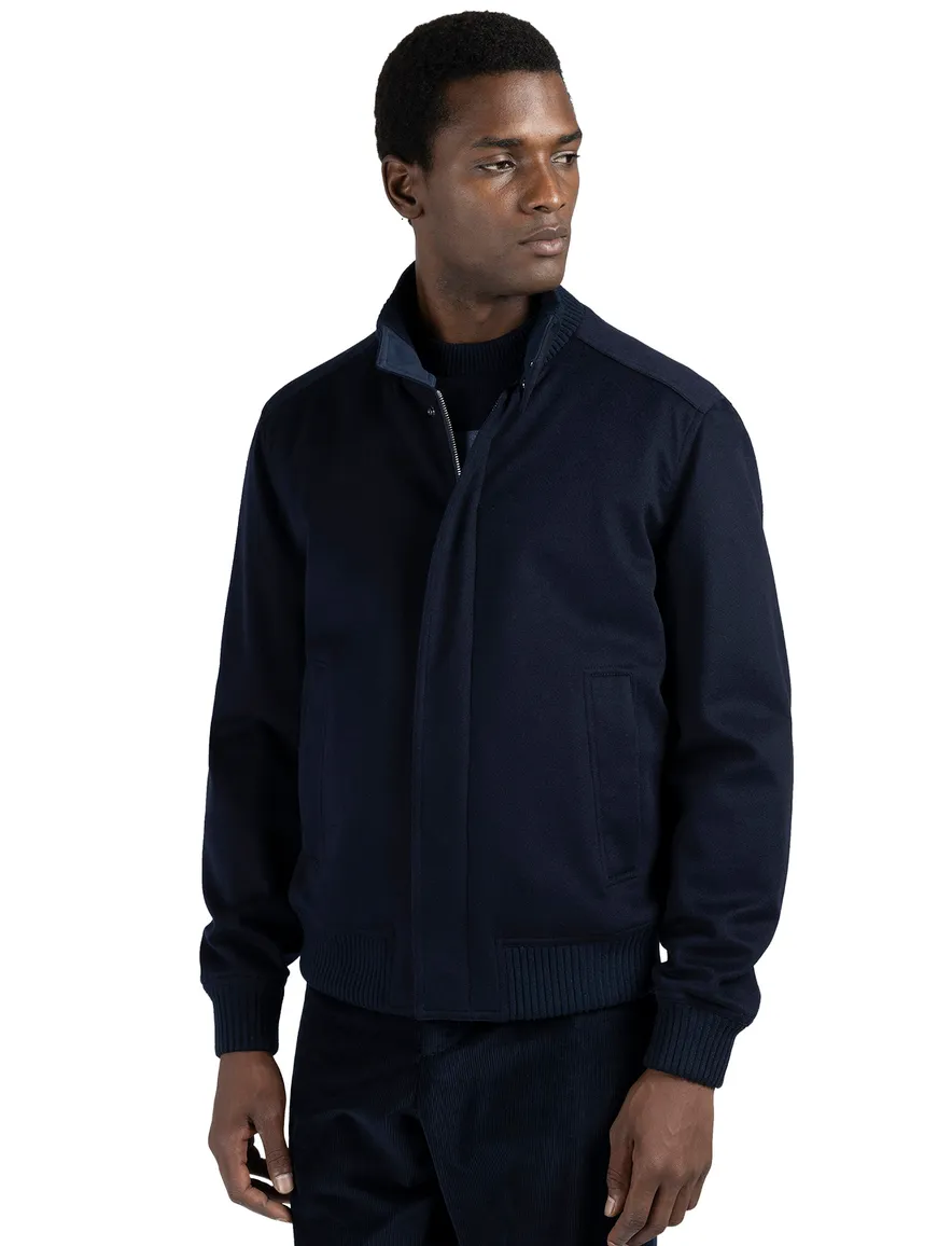 Paul & Shark winterjas Typhoon 20000 donkerblauw kasjmier