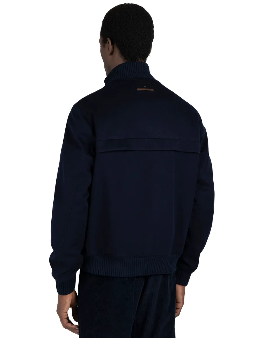 Paul & Shark winterjas Typhoon 20000 donkerblauw kasjmier