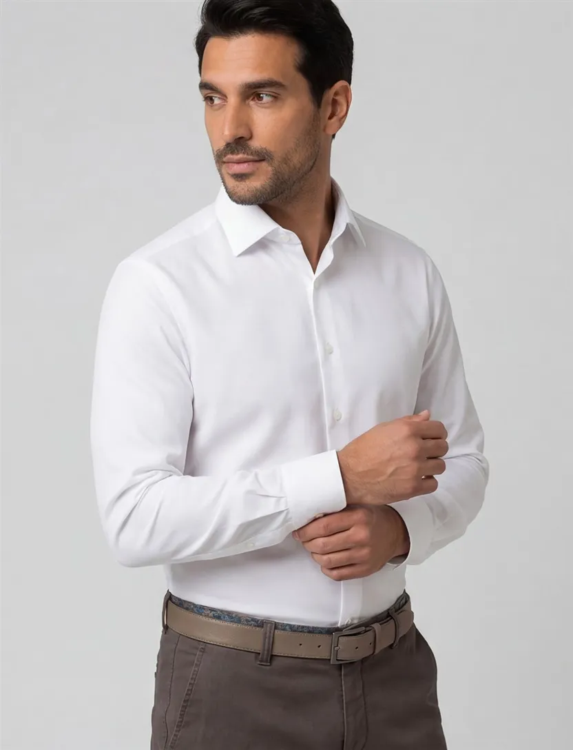 Eterna overhemd wit modern fit lange mouw