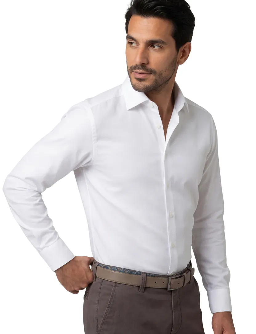 Eterna overhemd wit modern fit lange mouw
