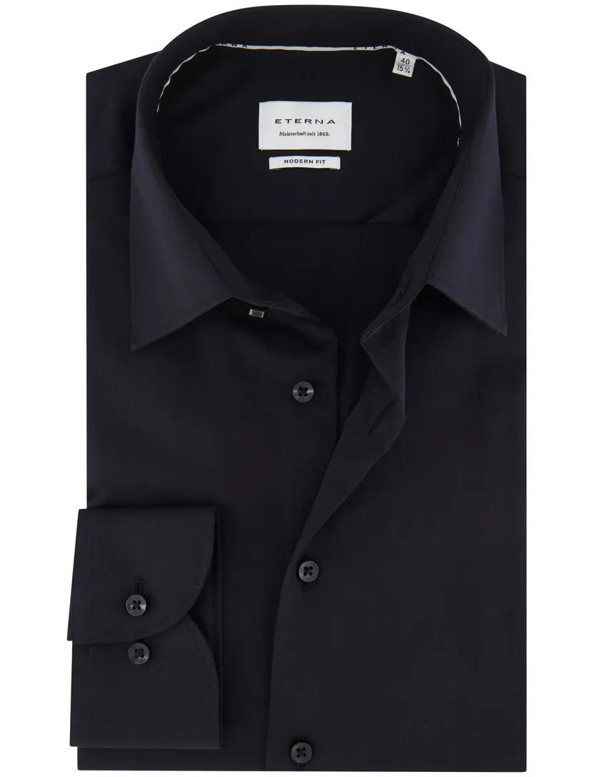 Eterna overhemd zwart modern fit
