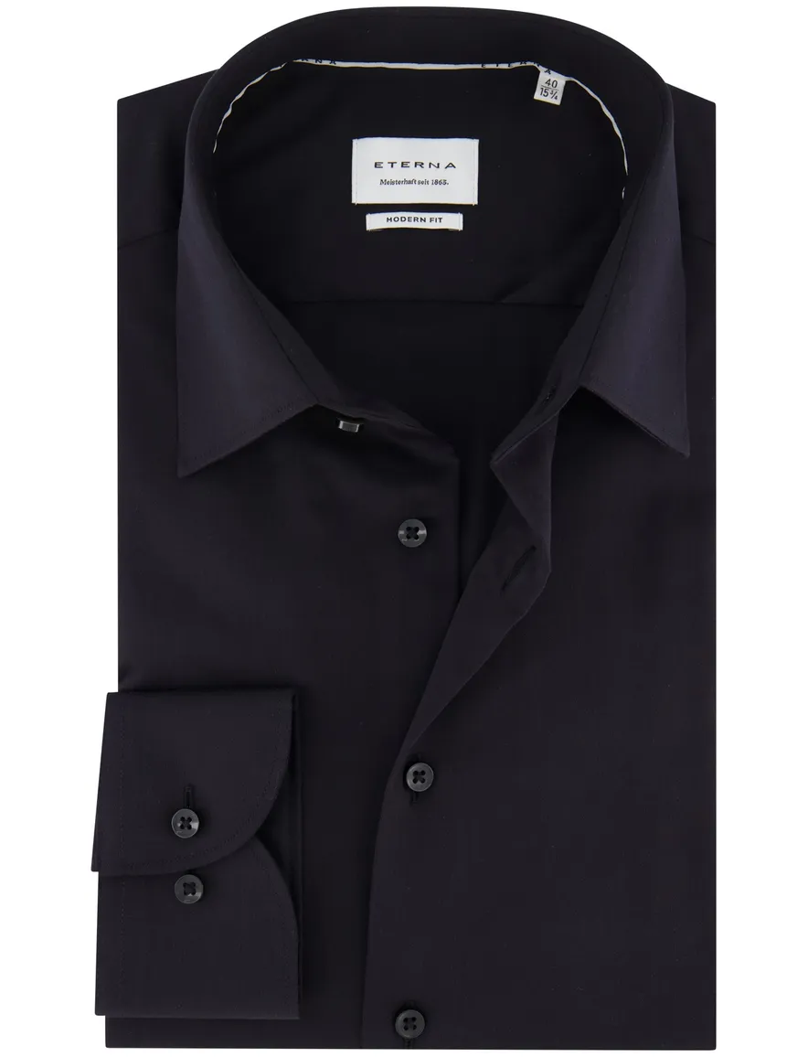 Eterna overhemd zwart modern fit