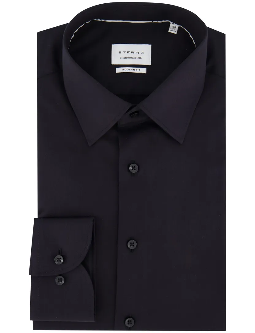 Eterna overhemd zwart modern fit