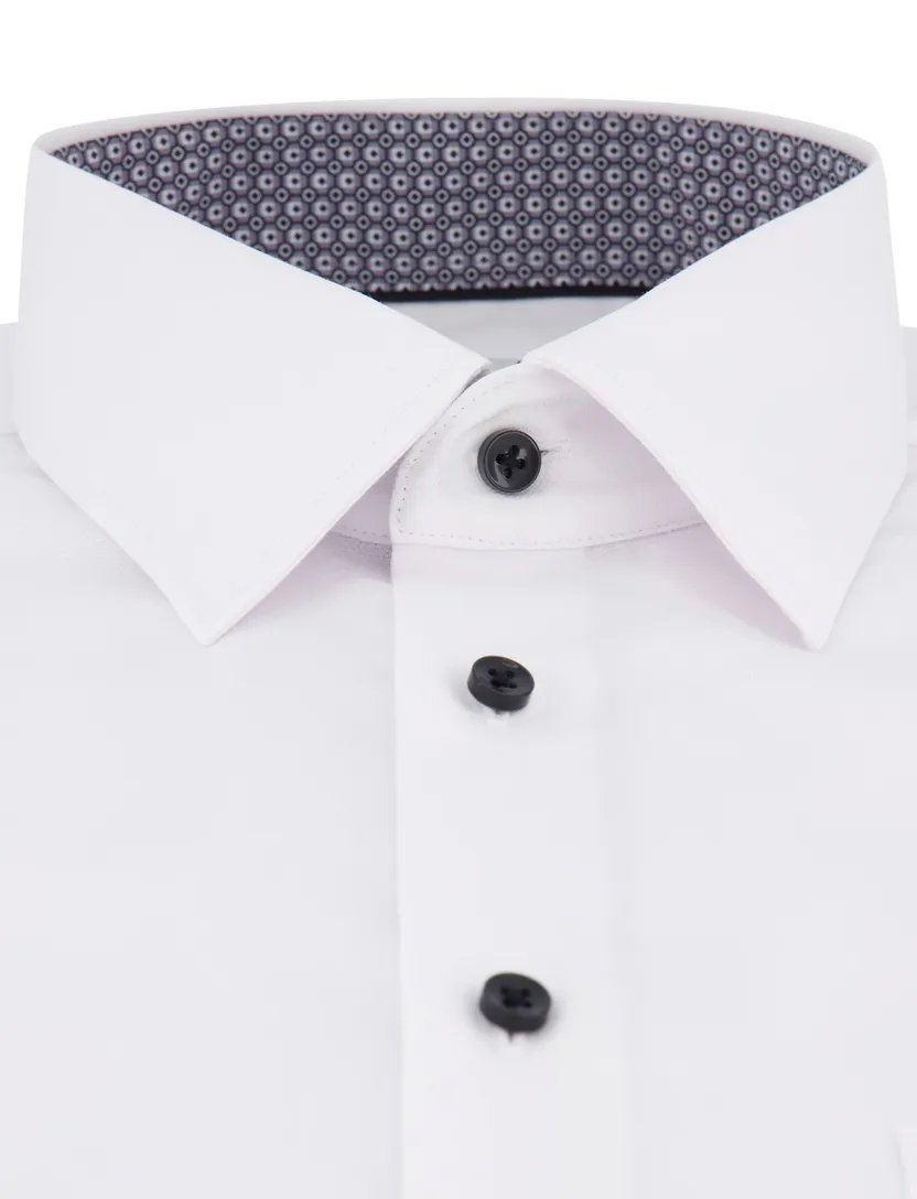 Eterna overhemd wit comfort fit effen lange mouw