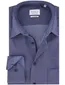 Eterna overhemd blauw comfort fit strijkvrij gemêleerd