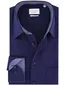 Eterna overhemd donkerblauw comfort fit effen