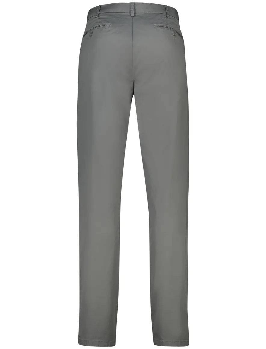 Meyer Rio pantalon effen grijs katoen normale fit katoen