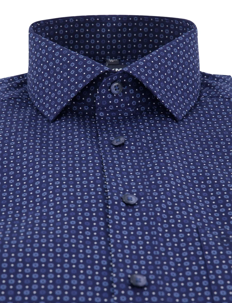 Olymp overhemd donkerblauw strijkvrij modern fit