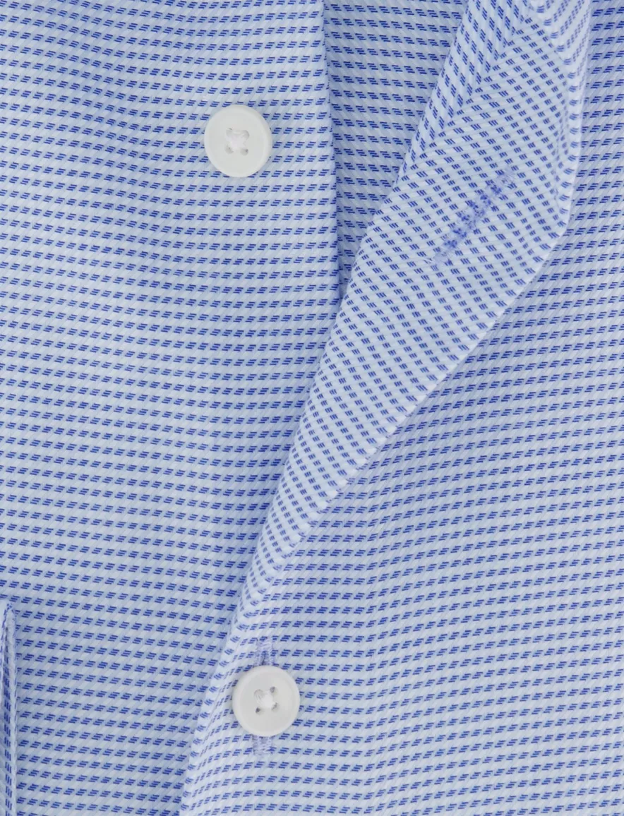 Olymp overhemd blauw geruit