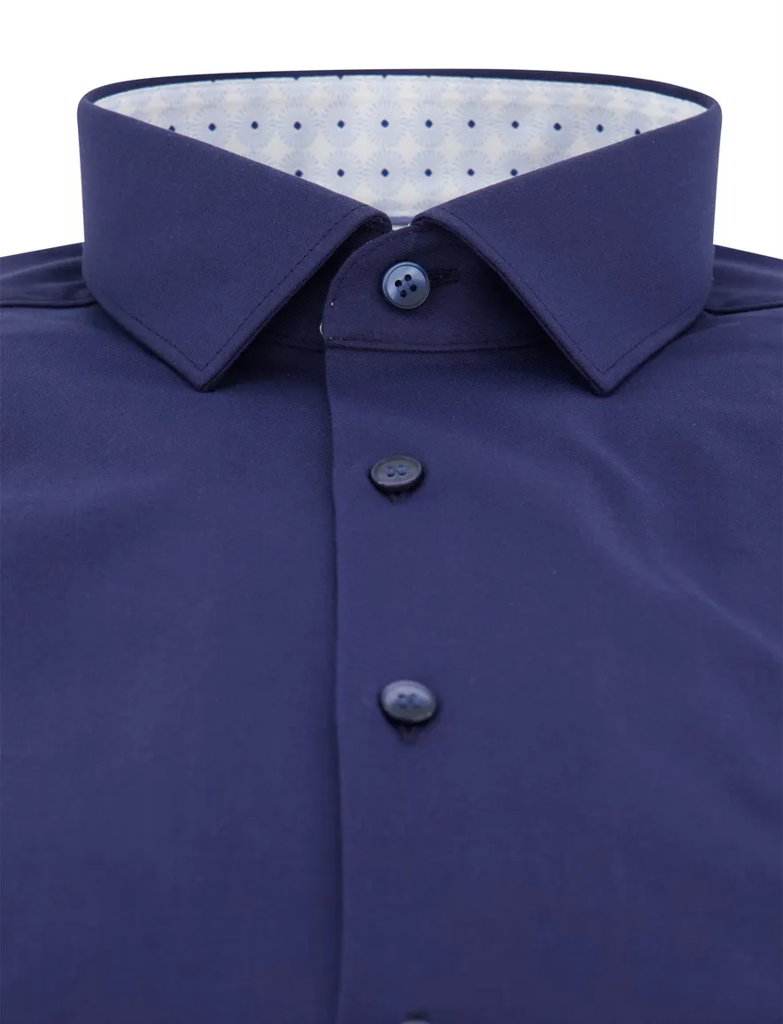 Olymp overhemd donkerblauw body fit