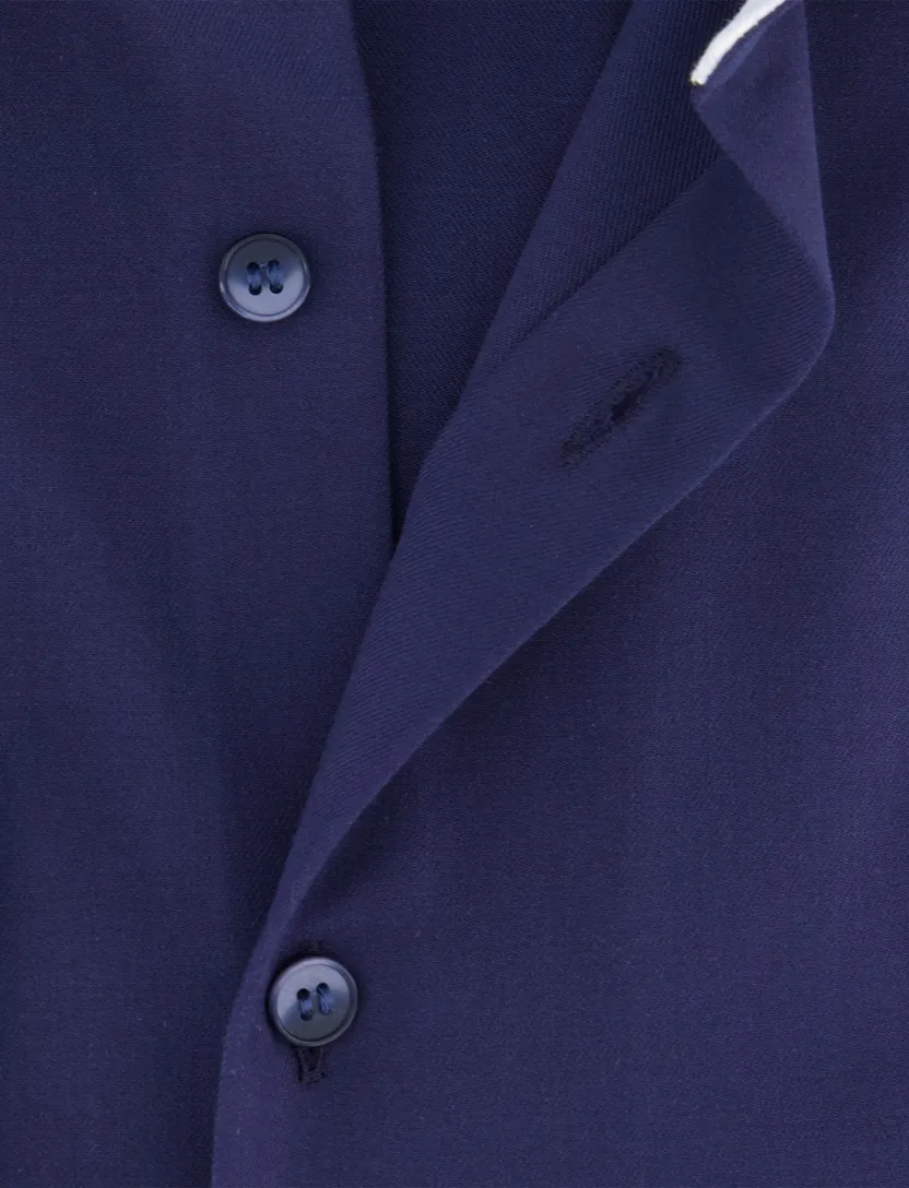 Olymp overhemd donkerblauw slim fit katoen effen