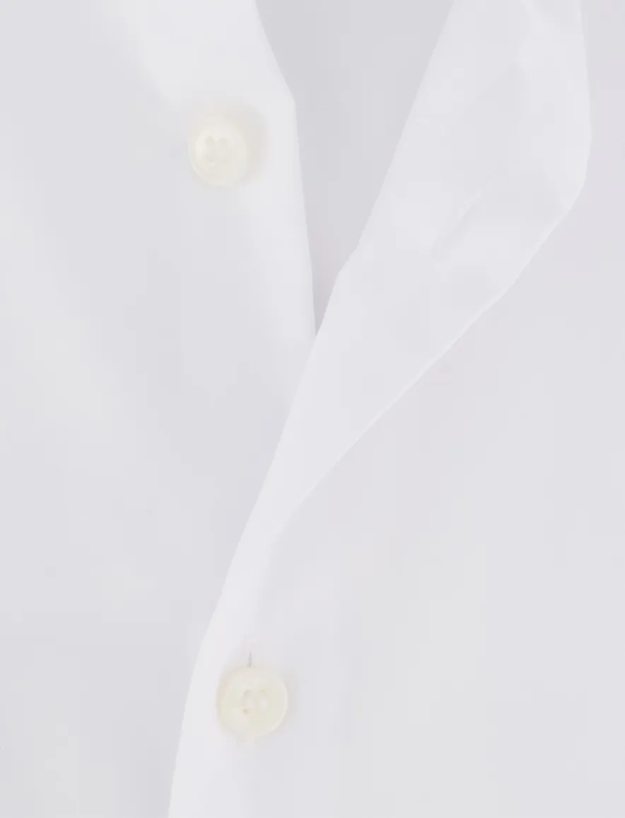 Olymp overhemd wit effen slim fit katoen