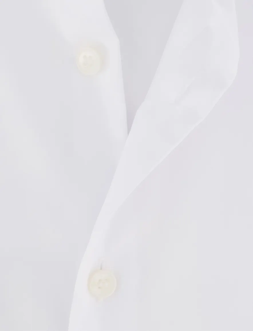 Olymp overhemd wit effen slim fit katoen