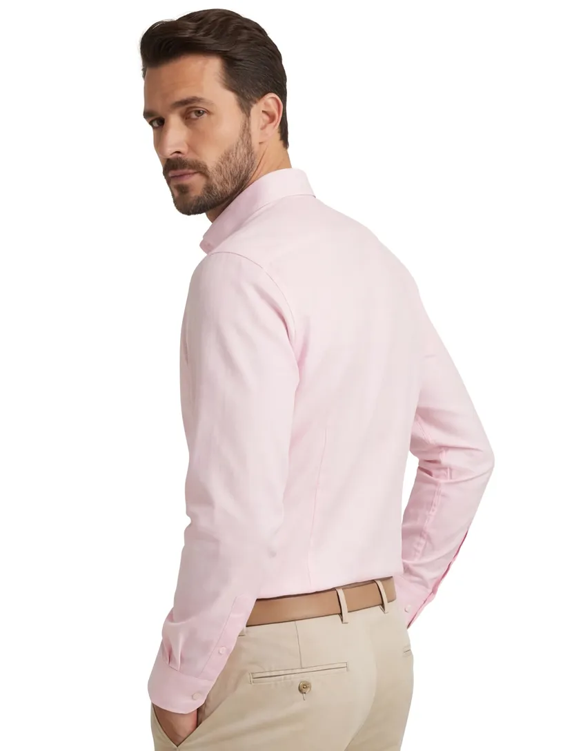 Olymp overhemd roze body fit semi-wide collar
