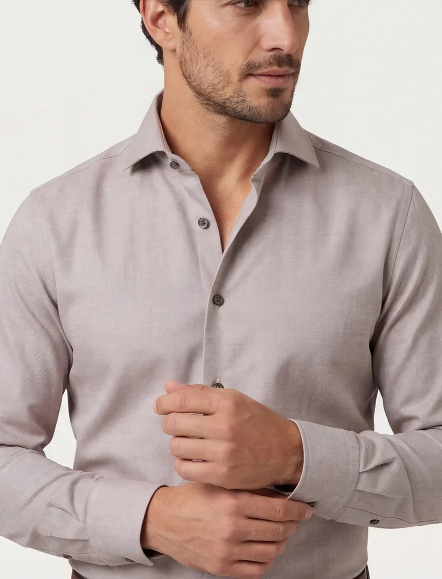 Olymp Luxor 24/7 modern fit business overhemd bruin