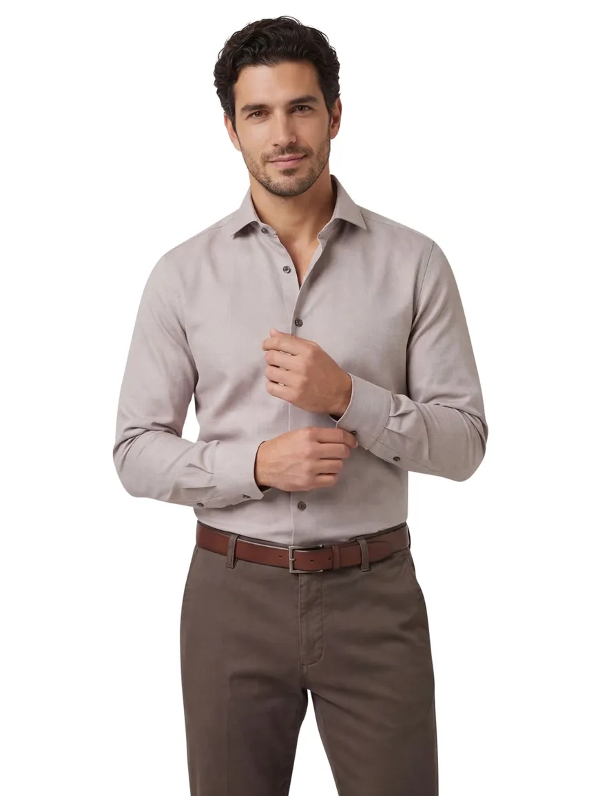 business overhemd bruin Olymp Luxor 24/7 modern fit