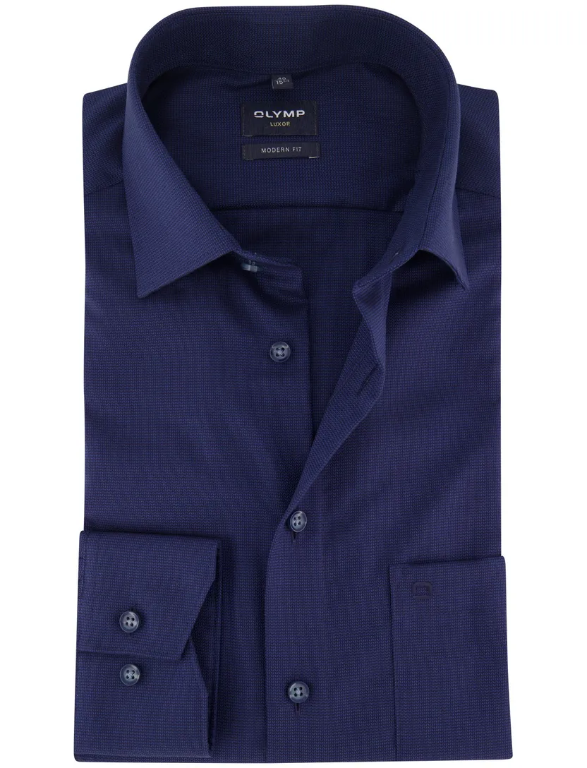 Business overhemd Olymp Luxor Modern Fit navy