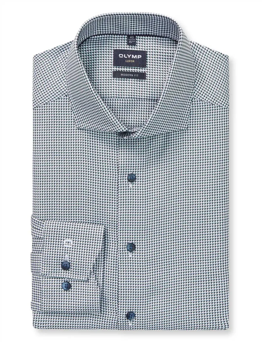 Olymp Luxor Modern Fit business overhemd blauw