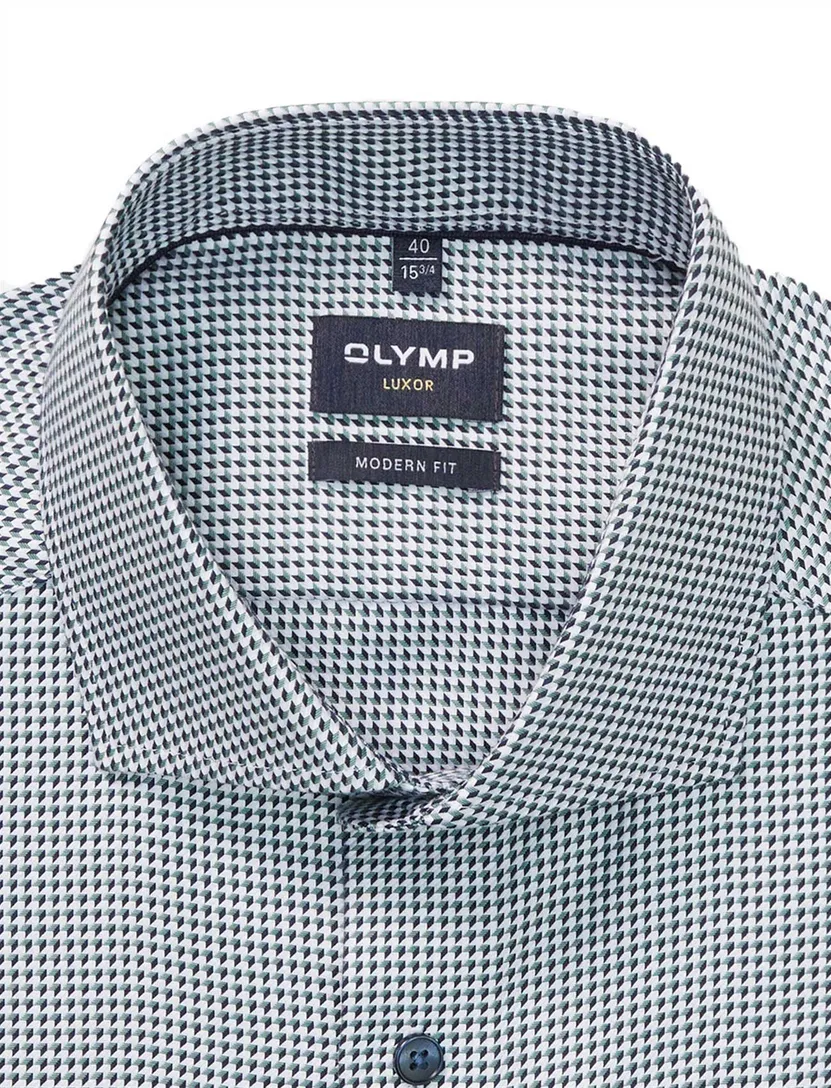 Olymp overhemd luxor modern fit blauw katoen