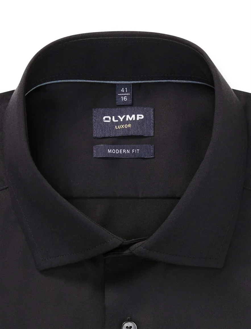 Olymp Luxor Modern Fit overhemd zwart