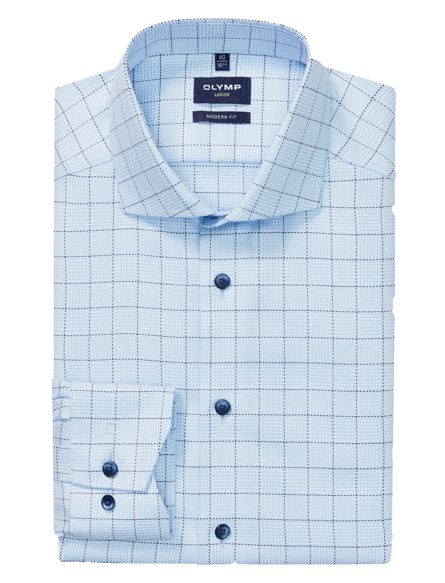 business overhemd blauw Olymp Luxor Modern Fit