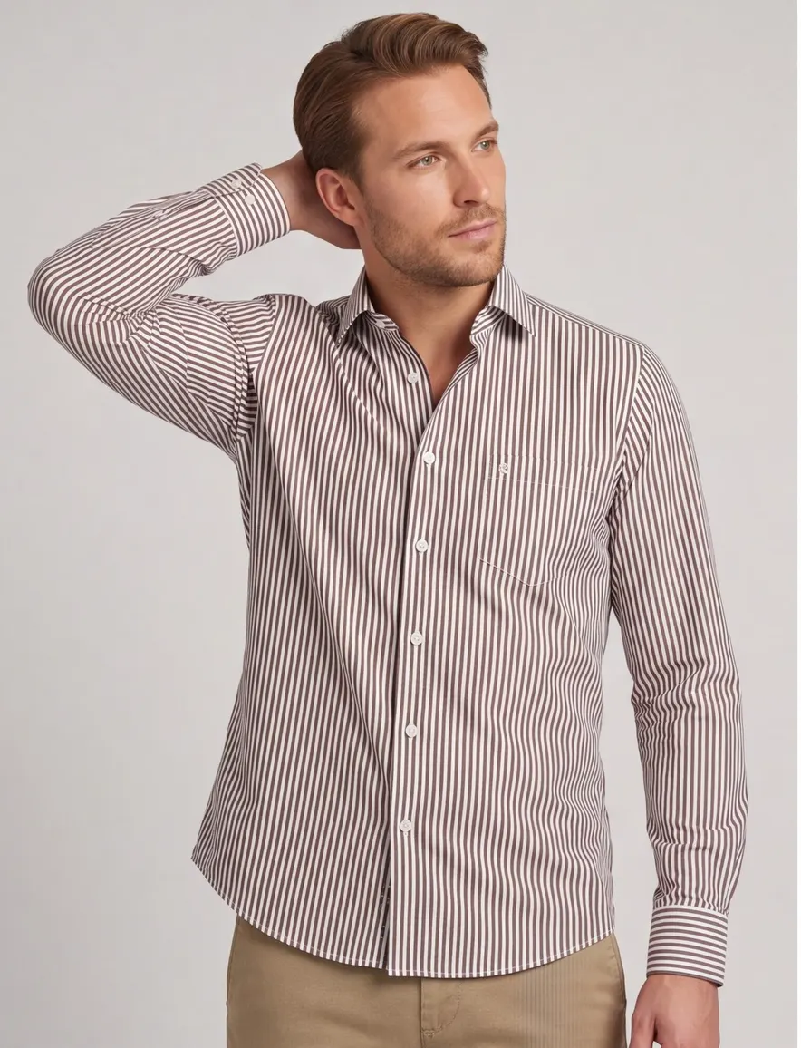 business overhemd bruin Olymp Luxor Modern Fit