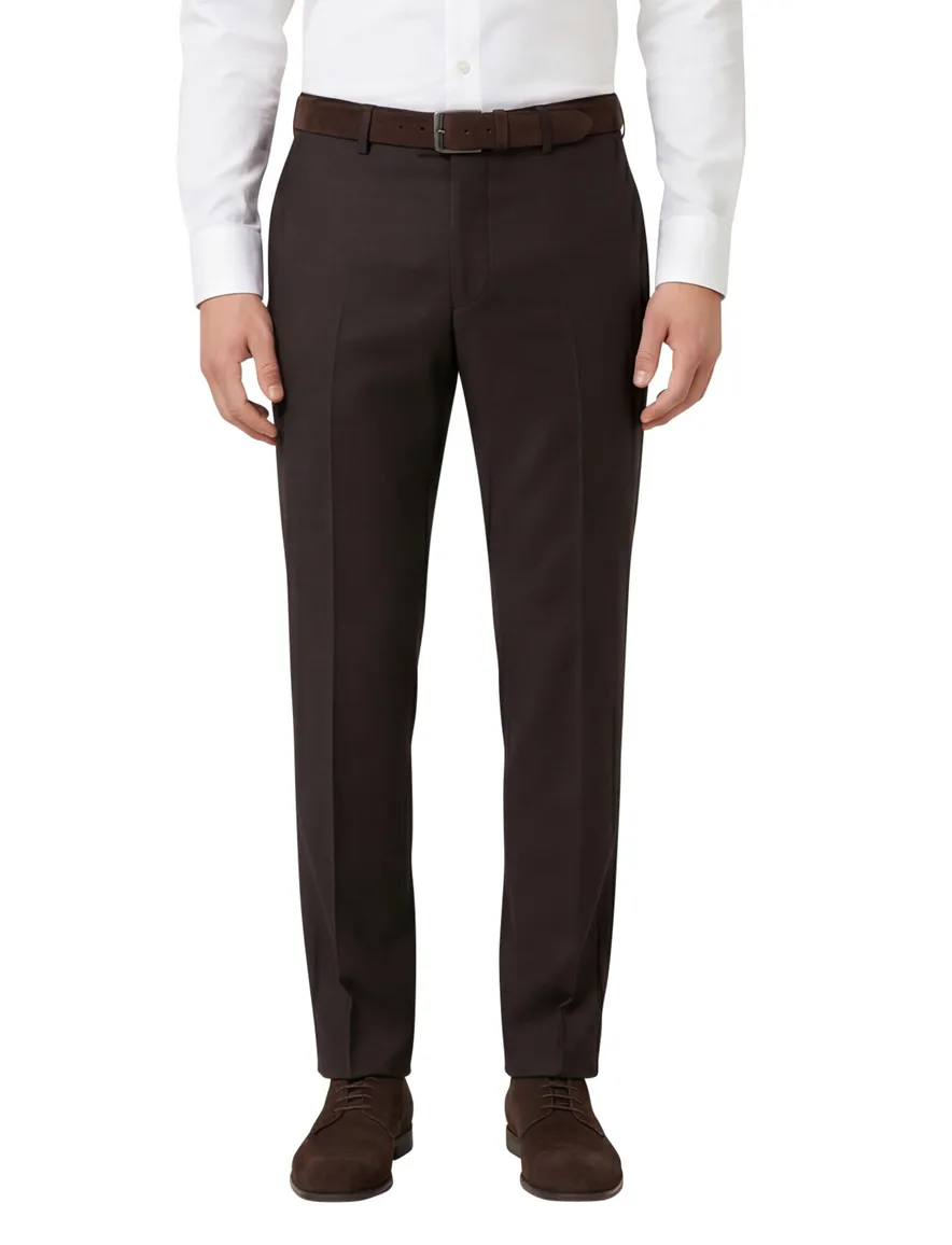 Dressler Pantalon mix en match bruin regular fit