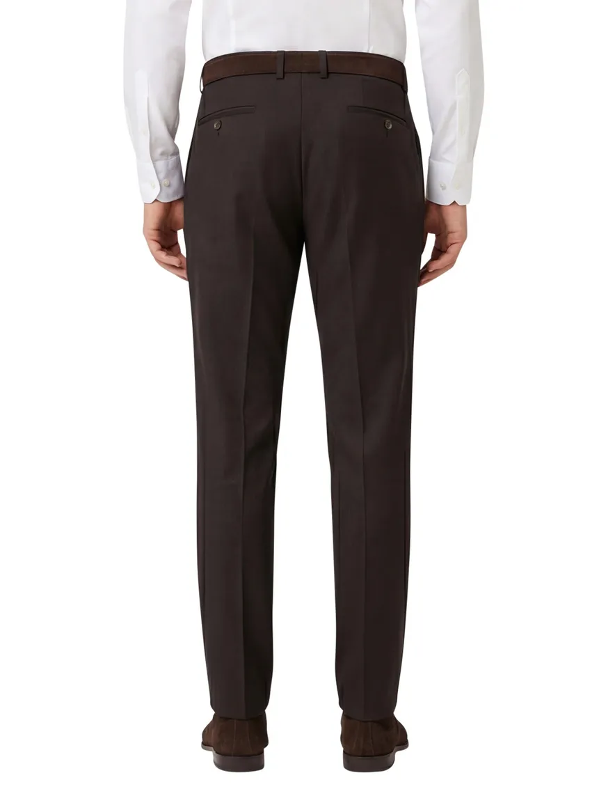 Dressler Pantalon mix en match bruin regular fit