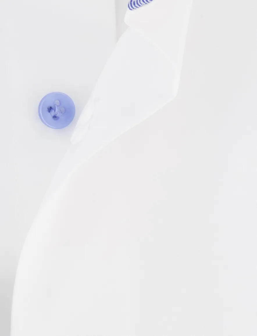 Thomas Maine two-ply overhemd wit katoen