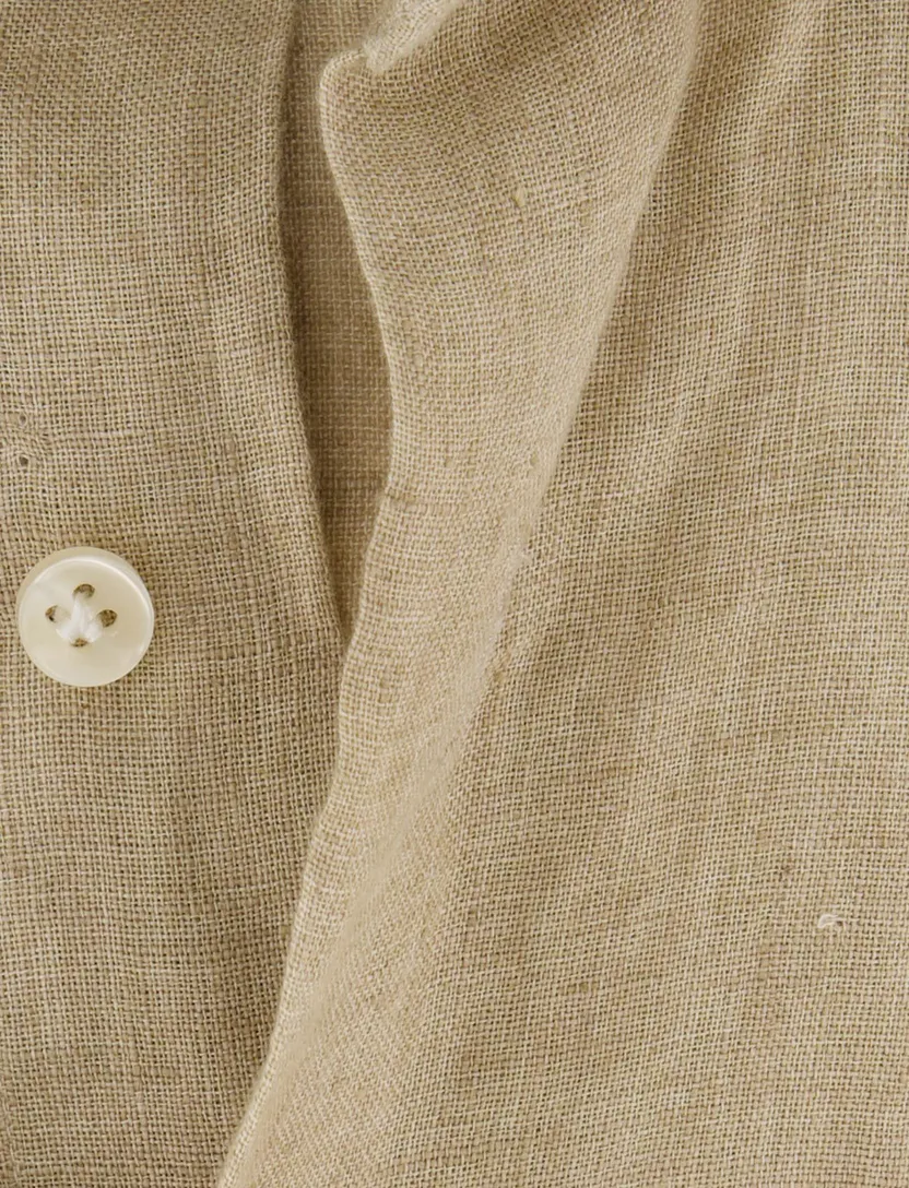 Thomas Maine overhemd linnen beige