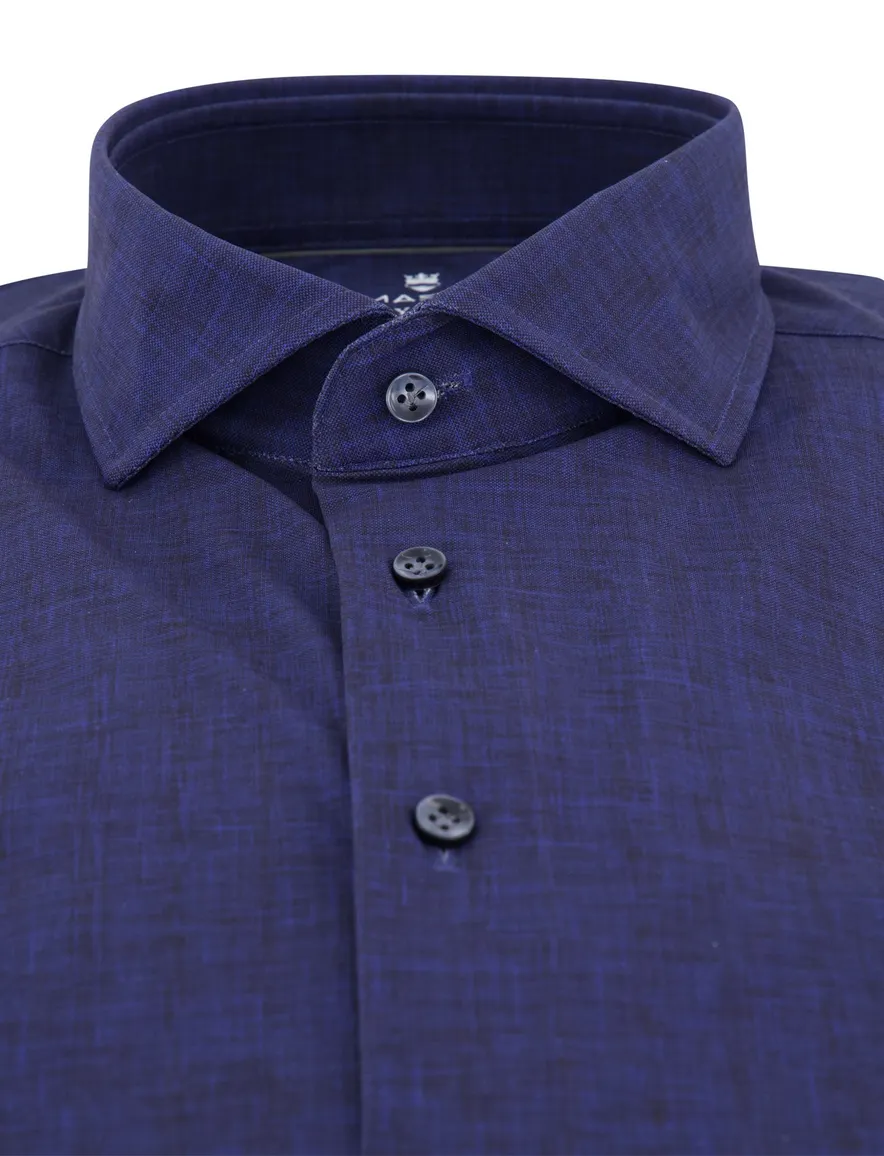 Thomas Maine overhemd donkerblauw tailored fit