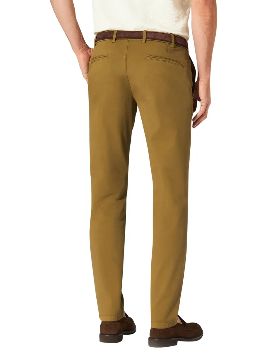 Hiltl Pantalon katoen camel normale fit effen