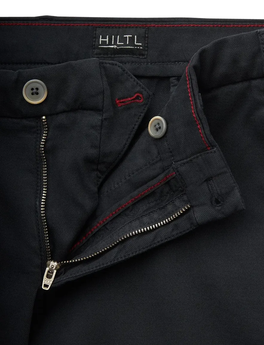 Hiltl Pantalon katoen effen donkerblauw normale fit