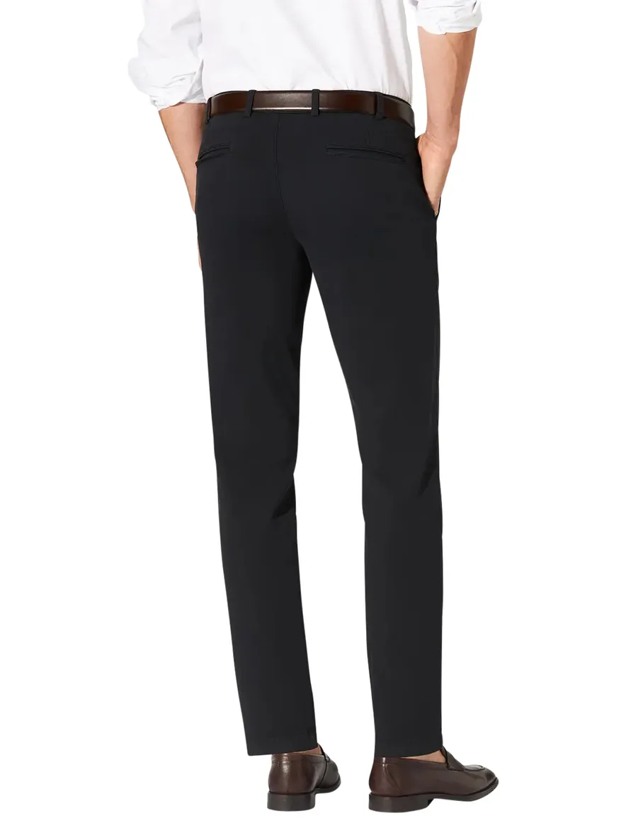 Hiltl Pantalon katoen effen donkerblauw normale fit