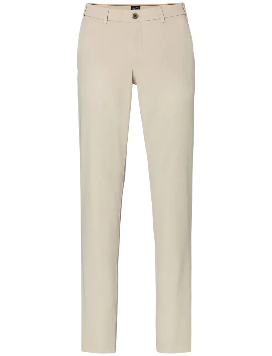 katoenen Hiltl Pantalon effen beige normale fit