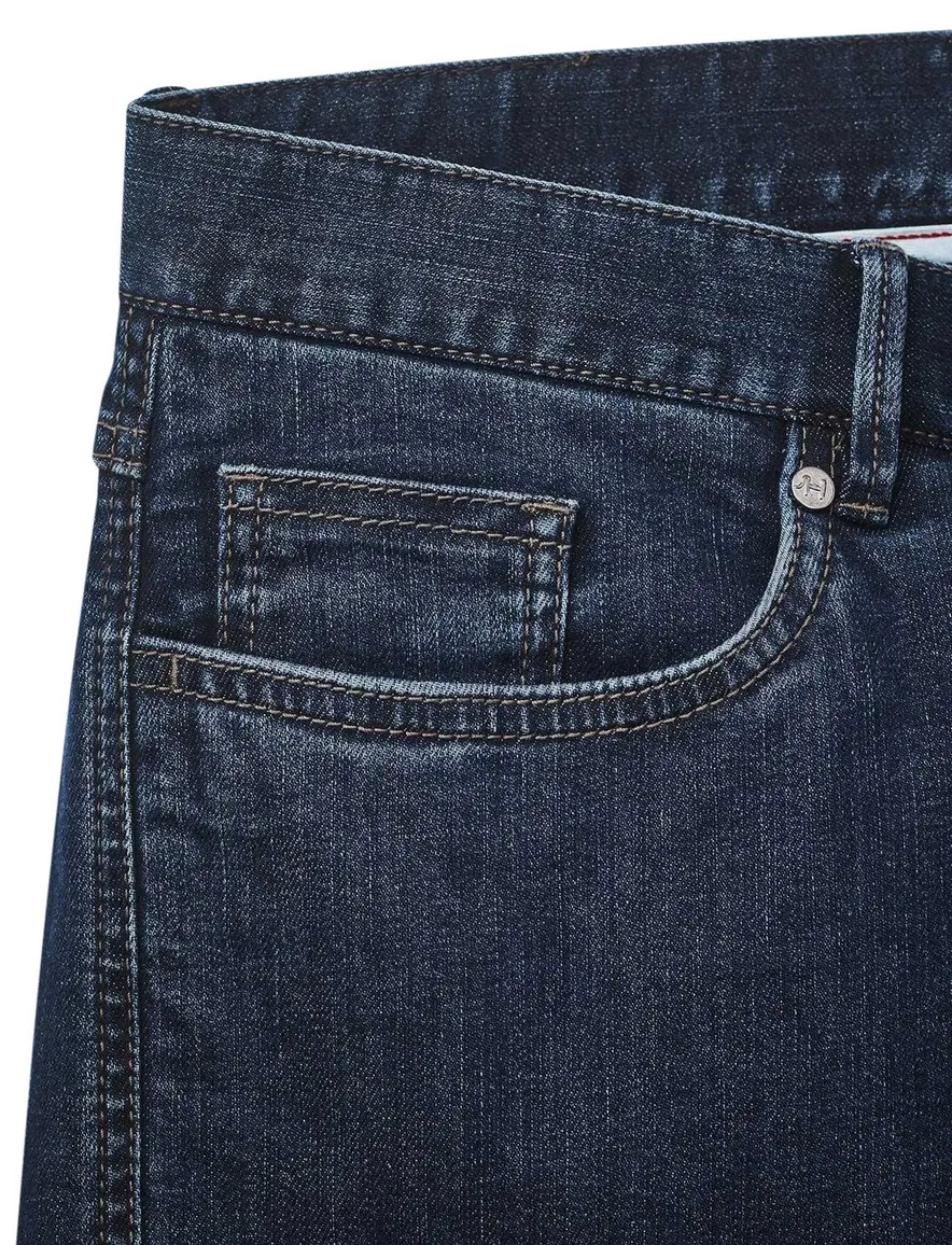 denim Hiltl Pantalon 5-p donkerblauw normale fit