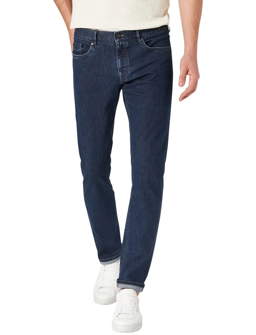 denim Hiltl Pantalon 5-p donkerblauw normale fit