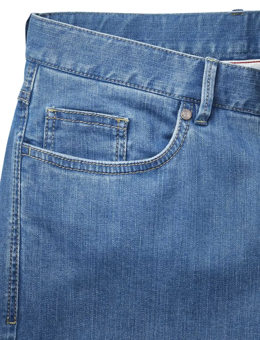 Hiltl Pantalon 5-p lichtblauw denim normale fit