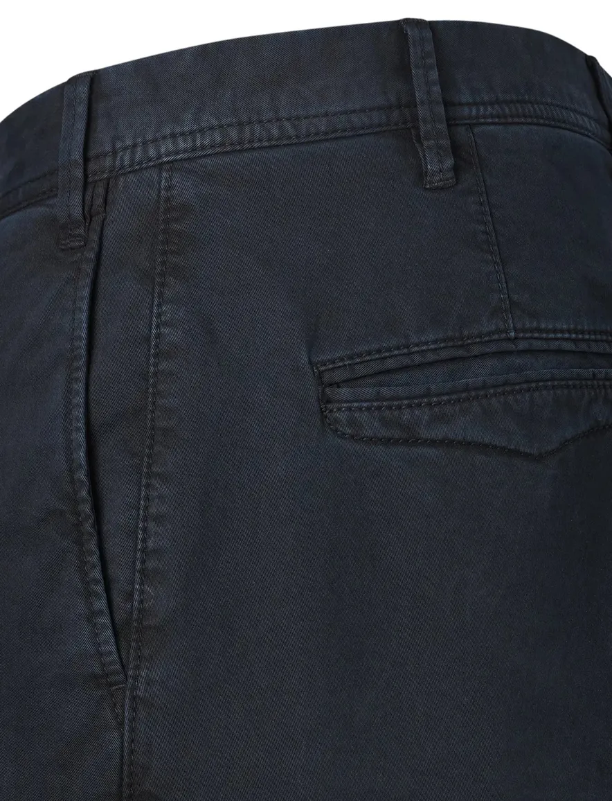 Hiltl Pantalon donkerblauw effen normale fit katoen