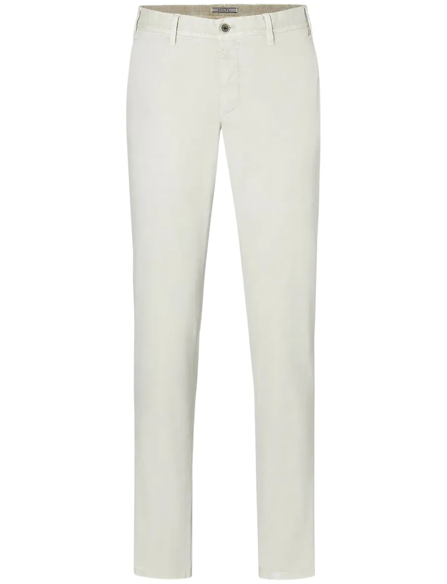 Hiltl Pantalon katoen crème effen normale fit