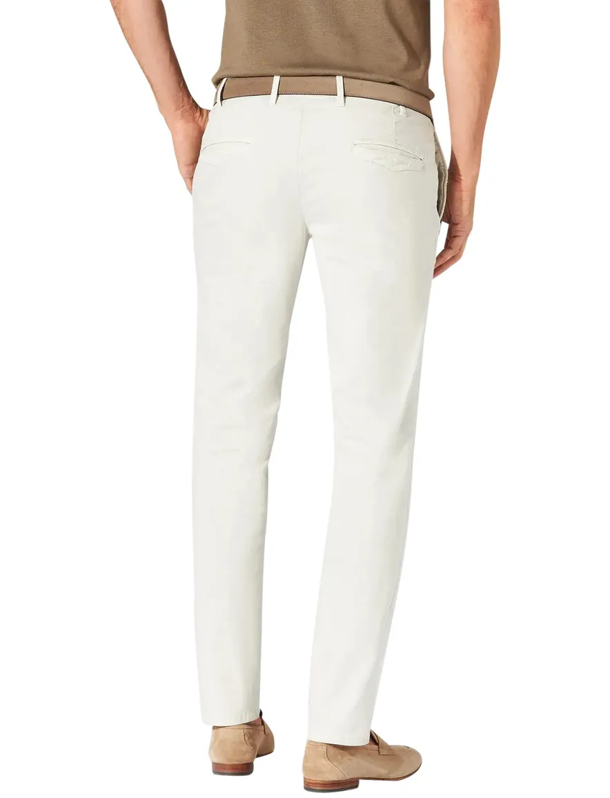Hiltl Pantalon katoen crème effen normale fit