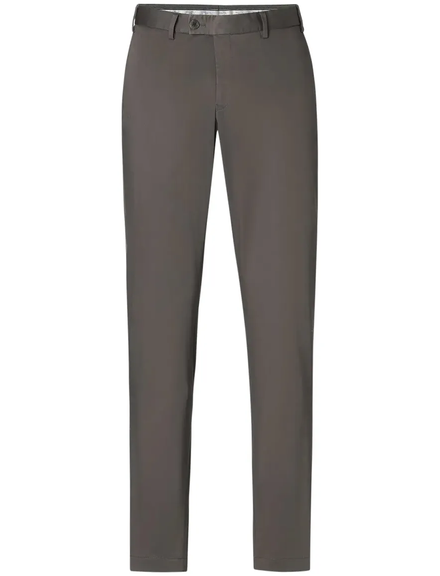 Hiltl Pantalon katoen effen donkergrijs normale fit
